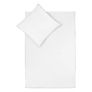 Biele obliečky na jednolôžko z bavlneného perkálu Westwing Collection Daria, 135 x 200 cm