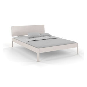 Biela dvojlôžková posteľ z borovicového dreva 140x200 cm Ammer - Skandica