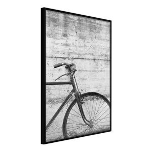 Plagát v ráme Artgeist Bicycle Leaning Against the Wall, 30 x 45 cm
