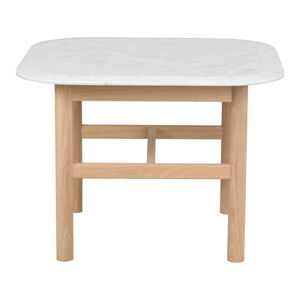 Biely mramorový konferenčný stolík 62x62 cm Hammond - Rowico