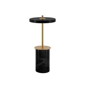 Čierna mramorová LED stolová lampa so stmievačom s kovovým tienidlom (výška  25,5 cm) Asteria Move Mini – UMAGE