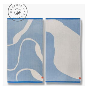 Bielo-modré uteráky v súprave 2 ks z Bio bavlny 50x90 cm Nova Arte – Mette Ditmer Denmark