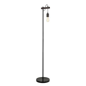 Čierna stojacia lampa (výška  164 cm) Leon – LAMKUR