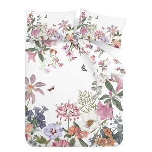 Ružovo-biele bavlnené obliečky na dvojlôžko 200x200 cm Exotic Garden – RHS
