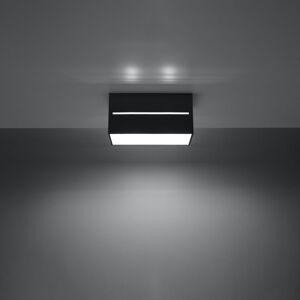 Čierne stropné svietidlo s kovovým tienidlom 10x20 cm Lorum – Nice Lamps