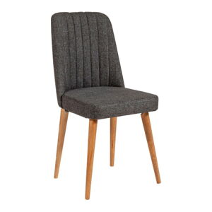 Antracitovosivá zamatová jedálenská stolička Stormi Sandalye – Kalune Design
