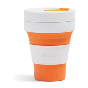Bielo-oranžový skladací hrnček Stojo Pocket Cup, 355 ml