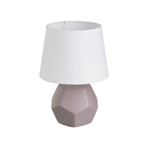 Sivá keramická stolová lampa s textilným tienidlom (výška  26 cm) – Casa Selección