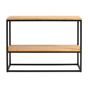 Čierny konzolový stolík z dubového dreva Custom Form Julita