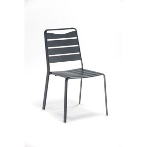 Antracitové kovové záhradné stoličky v súprave 4 ks Spring – Ezeis