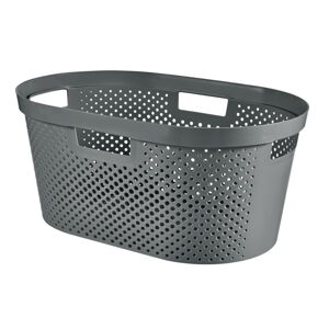 Sivý kôš na bielizeň Curver Infinity Hamper, 40 l