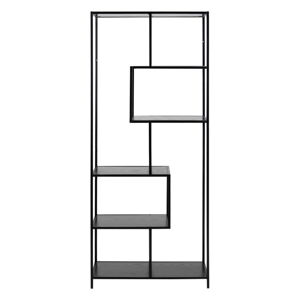 Čierny regál Actona Seaford, výška 185 cm