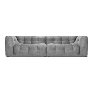 Sivá zamatová pohovka Windsor & Co Sofas Vesta, 280 cm