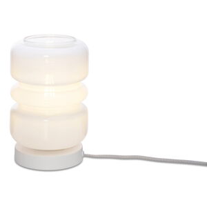 Biela stolová lampa so skleneným tienidlom (výška  23 cm) Verona – it's about RoMi