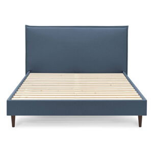Modrá dvojlôžková posteľ Bobochic Paris Sary Dark, 160 x 200 cm