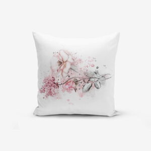 Obliečka na vankúš s prímesou bavlny Minimalist Cushion Covers Ogea Flower Leaf, 45 × 45 cm