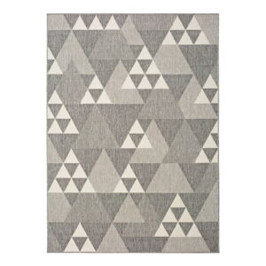 Sivý vonkajší koberec Universal Clhoe Triangles, 80 x 150 cm