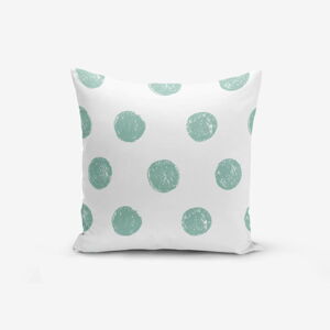 Obliečka na vankúš s prímesou bavlny Minimalist Cushion Covers Mind Green With Points, 45 × 45 cm