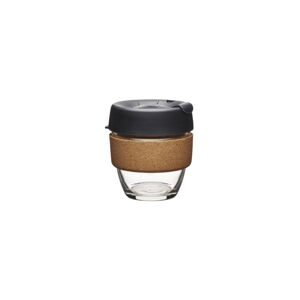 Čierny/hnedý cestovný hrnček 227 ml Brew Cork Black S – KeepCup