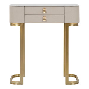 Béžový/v zlatej farbe konzolový stolík 40x70 cm Beauty – Mauro Ferretti