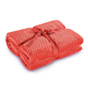 Červená deka z mikrovlákna DecoKing Henry, 170 × 210 cm