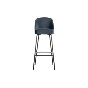 Modrá zamatová barová stolička 103 cm Vogue – BePureHome