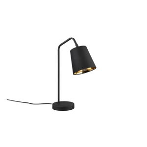 Čierna stolová lampa s textilným tienidlom (výška  45 cm) Buddy – Trio