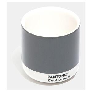 Sivý keramický termohrnček Pantone Cortado, 175 ml