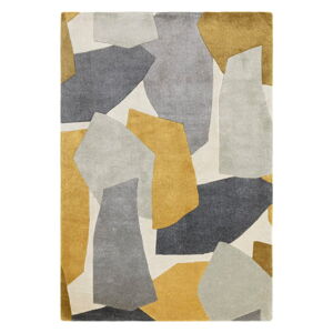 Okrovožltý/sivý ručne tkaný koberec z recyklovaných vlákien 200x290 cm Romy – Asiatic Carpets