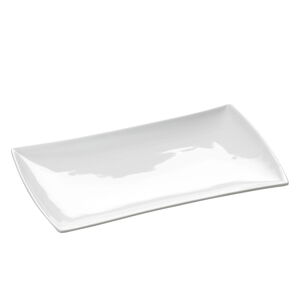 Biely porcelánový tanier Maxwell & Williams East Meets West, 20,5 x 12 cm