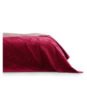 Červený pléd cez posteľ AmeliaHome Laila Ruby Red, 260 x 240 cm