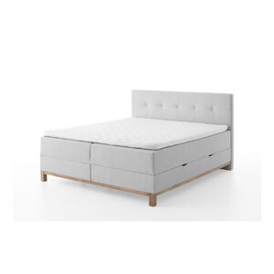 Svetlo šedá boxspring posteľ s úložným priestorom 160x200 cm Catania - Meise Möbel