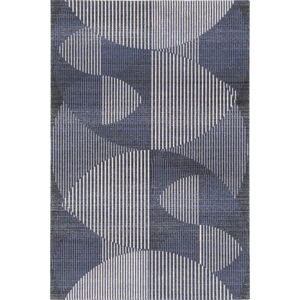 Tmavomodrý vlnený koberec 133x180 cm Shades – Agnella