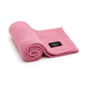 Ružová detská pletená deka ESECO Spring, 80 x 100 cm