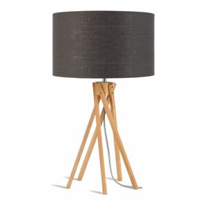 Stolová lampa s tmavosivým tienidlom a konštrukciou z bambusu Good&Mojo Kilimanjaro