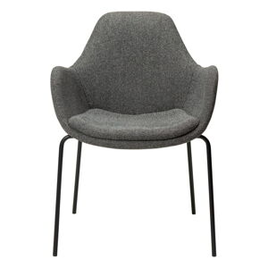 Sivé kreslo z textílie buklé Zimmer – DAN-FORM Denmark