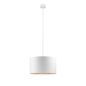 Biele stropné svietidlo s vnútrajškom v medenej farbe Sotto Luce Mika, ∅ 36 cm