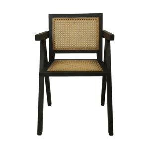 Čierna jedálenská stolička z mahagónového dreva Phi - HSM collection