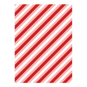 5 hárkov červeno-bieleho baliaceho papiera eleanor stuart Candy Stripes, 50 x 70 cm
