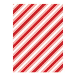5 hárkov červeno-bieleho baliaceho papiera eleanor stuart Candy Stripes, 50 x 70 cm