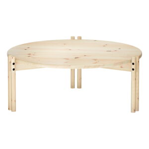 Okrúhly konferenčný stolík z borovicového dreva v prírodnej farbe ø 80 cm Sticks – Karup Design