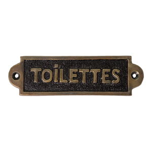 Kovová ceduľa 15x4,5 cm Toilettes – Antic Line