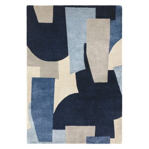 Modrý ručne tkaný koberec z recyklovaných vlákien 120x170 cm Romy – Asiatic Carpets