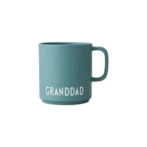 Tyrkysovomodrý porcelánový hrnček Design Letters Granddad