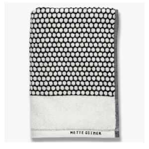 Čierno-biely bavlnený uterák 50x100 cm Grid - Mette Ditmer Denmark