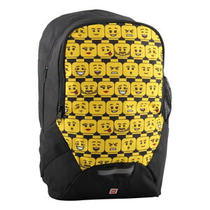 Čierno-žltý školský batoh LEGO® Minifigures Heads