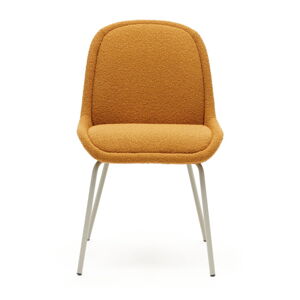 Jedálenské stoličky v súprave 4 ks v horčicovej farbe Aimin – Kave Home