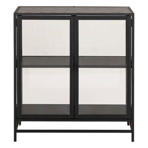Čierna vitrína Actona Seaford, 77 x 86,4 cm