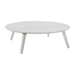 Biely konferenčný stolík z jaseňového dreva Ragaba Contrast Slice, ⌀ 100 cm