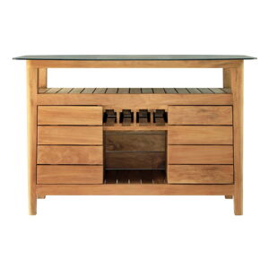 Záhradný barový stolík z teakového dreva 160x90 cm Navy - Ezeis